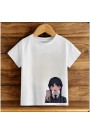 Wednesday Baskılı Oversize  Pamuk Kiz Çocuk T-shirt